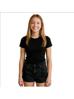 Kancan Black Denim Shorts Women's Size 9 28